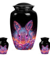 Ethereal Glowing Rabbit Memorial Urn - Pink Bunny Cremation Urn for Ashes