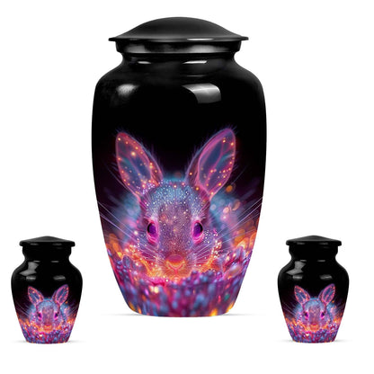 Pink Personalized Rabbit Cremation Urn for Pet Ashes - 10-inch, 200 cu in - Yatskia