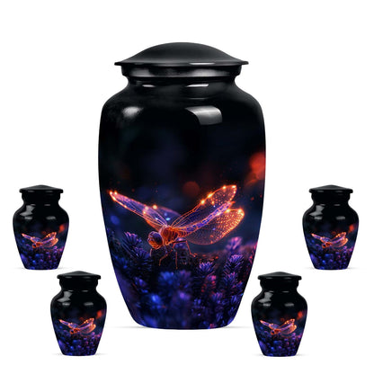 Personalized Dragonfly Cremation Urn for Human Ashes - 10-inch, 200 cu in - Yatskia