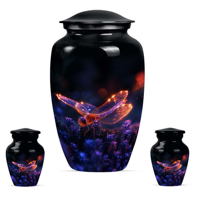 Personalized Dragonfly Cremation Urn for Human Ashes - 10-inch, 200 cu in - Yatskia
