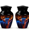 Fiery Horn Bull Memorial Urn For Ashes - Bull Cremation Ashes Urns