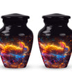 Fiery Rabbit Cremation Ashes Urn - Glowing Bunny Cremation Urns For Sale
