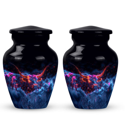 Personalized Bull Cremation Urn for Men - 10-inch, 200 cu in - Yatskia