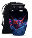 Astral Bull Memorial Urn For Ashes - Bull Cremation Ashes Urn For Men