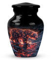 Fiery Polar Bear Urn for Funeral - Polar Bear Cremation Urn