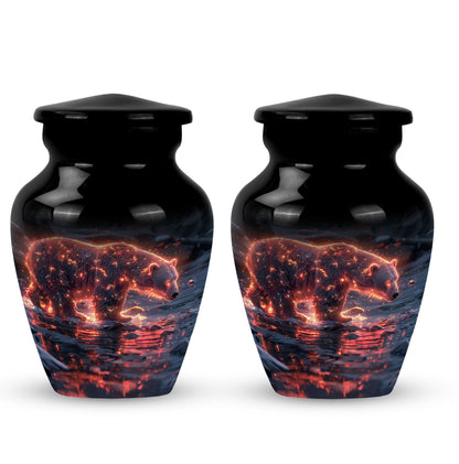 Personalized Bear Cremation Urn for Human Ashes - 10-inch, 200 cu in - Yatskia