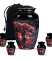 Fiery Polar Bear Urn for Funeral - Polar Bear Cremation Urn