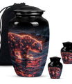 Fiery Polar Bear Urn for Funeral - Polar Bear Cremation Urn