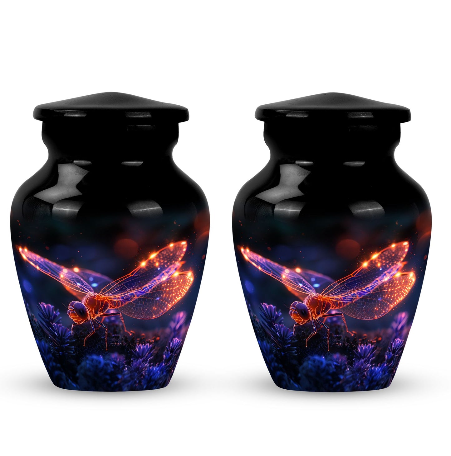 Personalized Dragonfly Cremation Urn for Men - 10-inch, 200 cu in - Yatskia