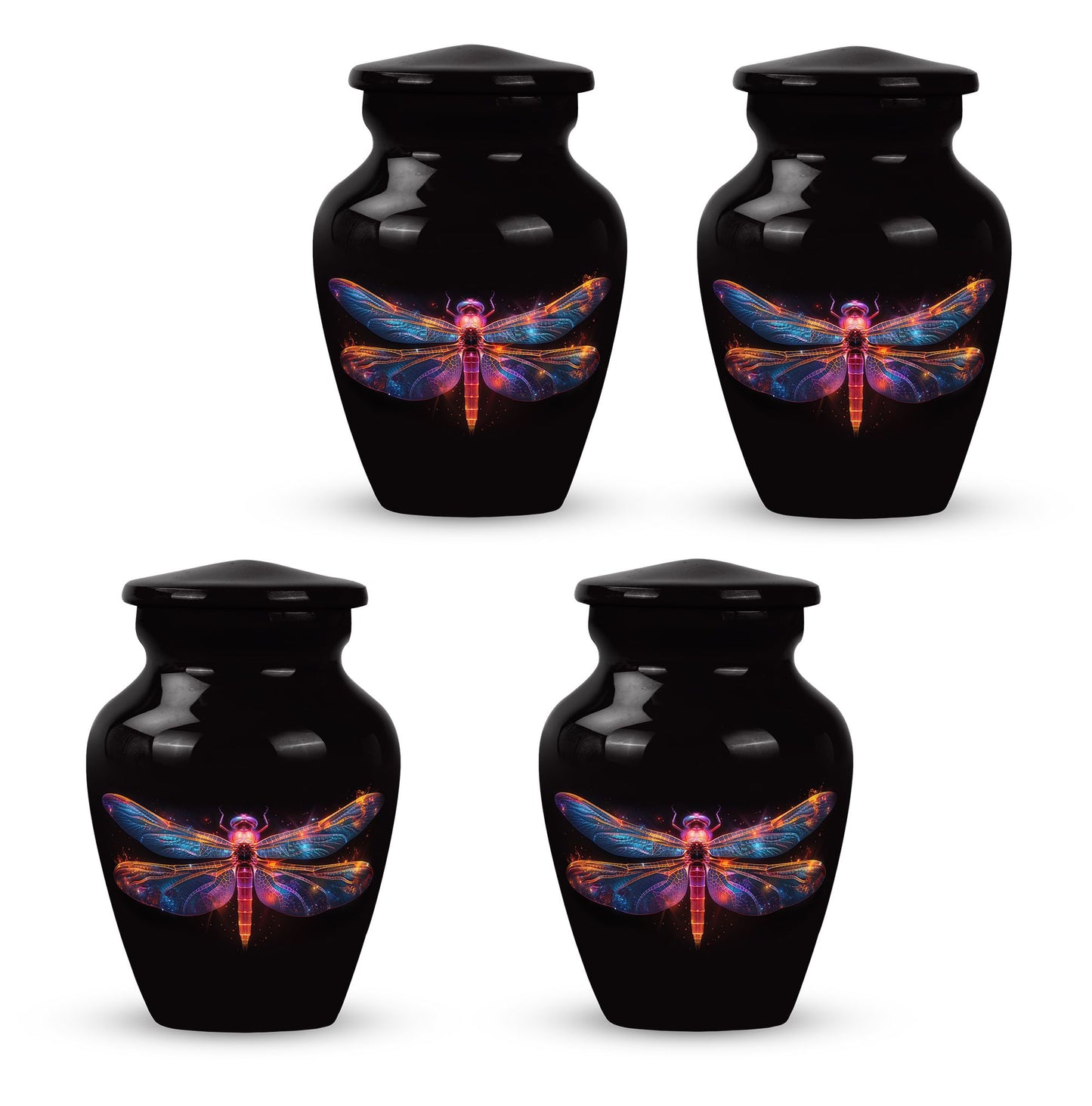 Personalized Dragonfly Cremation Urn for Women - 10-inch, 200 cu in - Yatskia