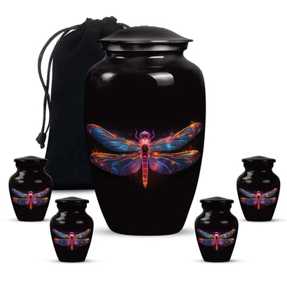 Personalized Dragonfly Cremation Urn for Women - 10-inch, 200 cu in - Yatskia
