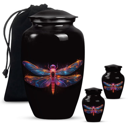 Personalized Dragonfly Cremation Urn for Women - 10-inch, 200 cu in - Yatskia