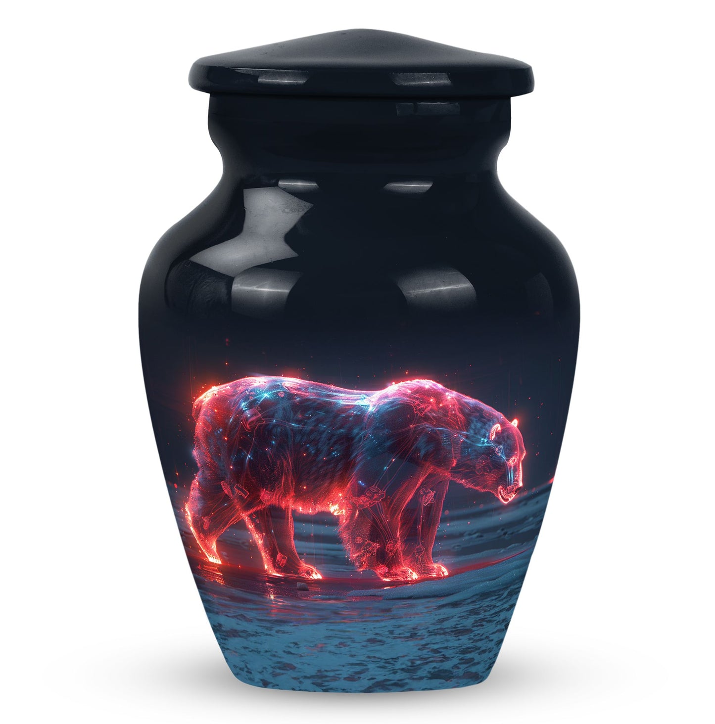 Personalized Bear Cremation Urn for Human Ashes - 10-inch, 200 cu in - Yatskia