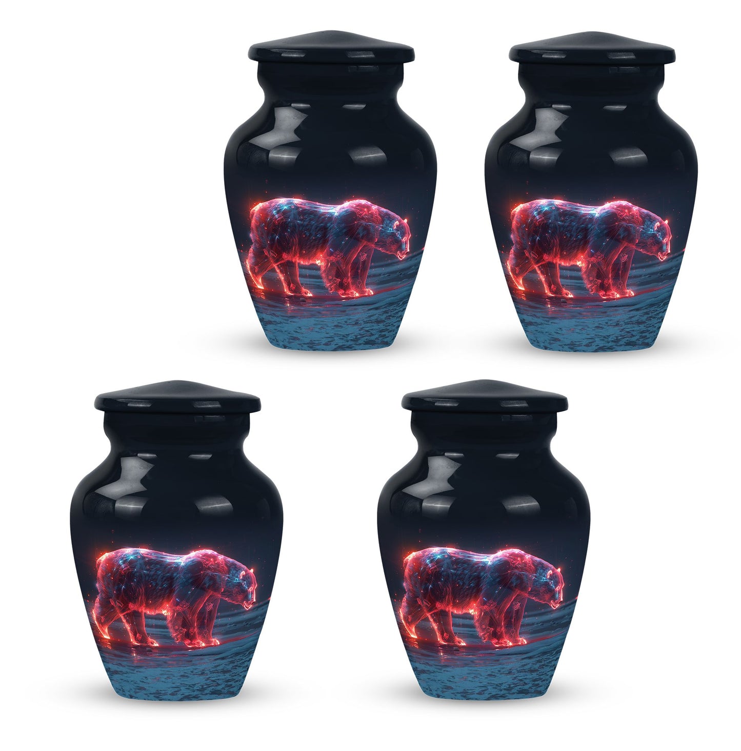 Personalized Bear Cremation Urn for Human Ashes - 10-inch, 200 cu in - Yatskia