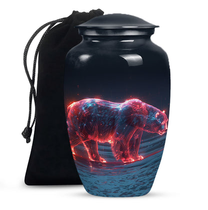 Personalized Bear Cremation Urn for Human Ashes - 10-inch, 200 cu in - Yatskia