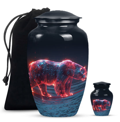 Personalized Bear Cremation Urn for Human Ashes - 10-inch, 200 cu in - Yatskia