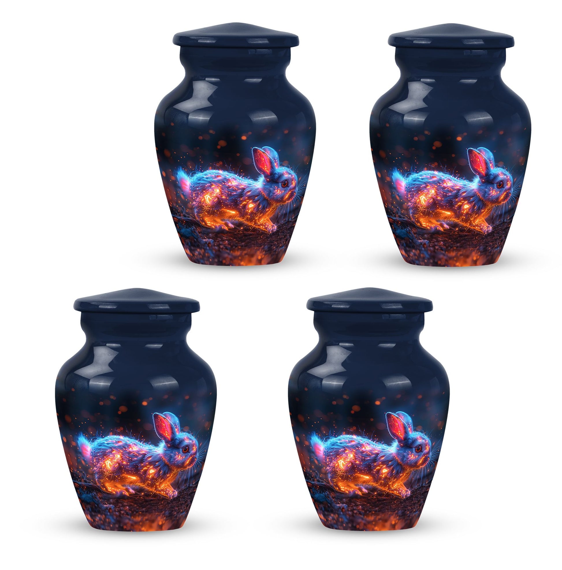 Fierce Bunny Rabbit Urn - Rabbit Funeral Cremation Urn For Ashes