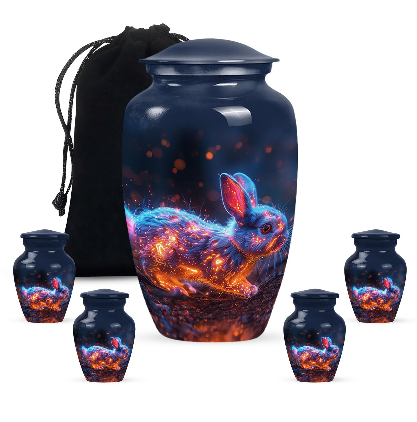 Personalized Rabbit Cremation Urn for Pet Ashes - 10-inch, 200 cu in - Yatskia