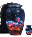Fierce Bunny Rabbit Urn - Rabbit Funeral Cremation Urn For Ashes