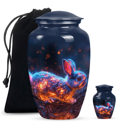 Personalized Rabbit Cremation Urn for Pet Ashes - 10-inch, 200 cu in - Yatskia