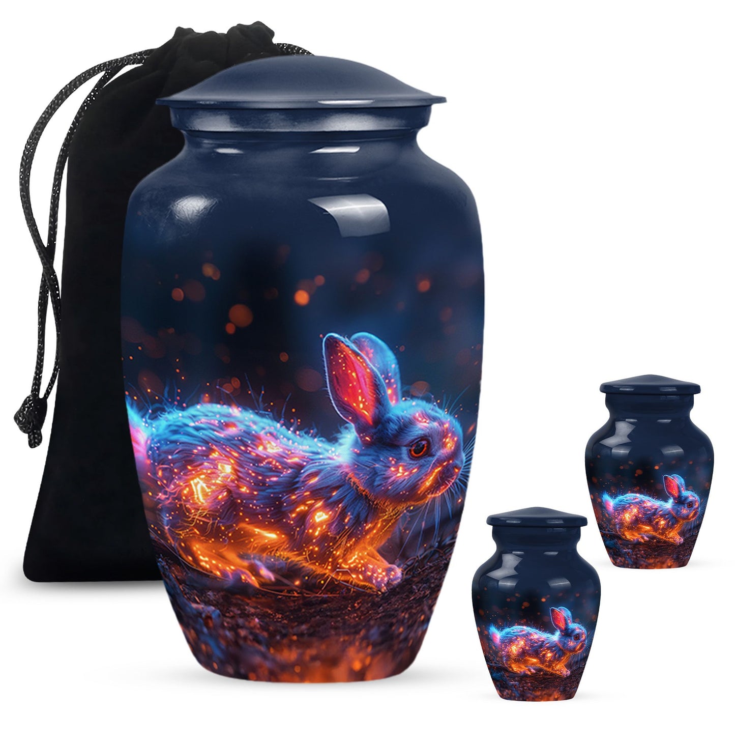 Personalized Rabbit Cremation Urn for Pet Ashes - 10-inch, 200 cu in - Yatskia