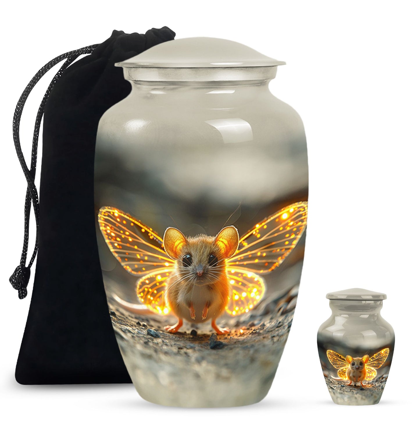 Personalized Artistic Cremation Urn for Women - 10-inch, 200 cu in - Yatskia