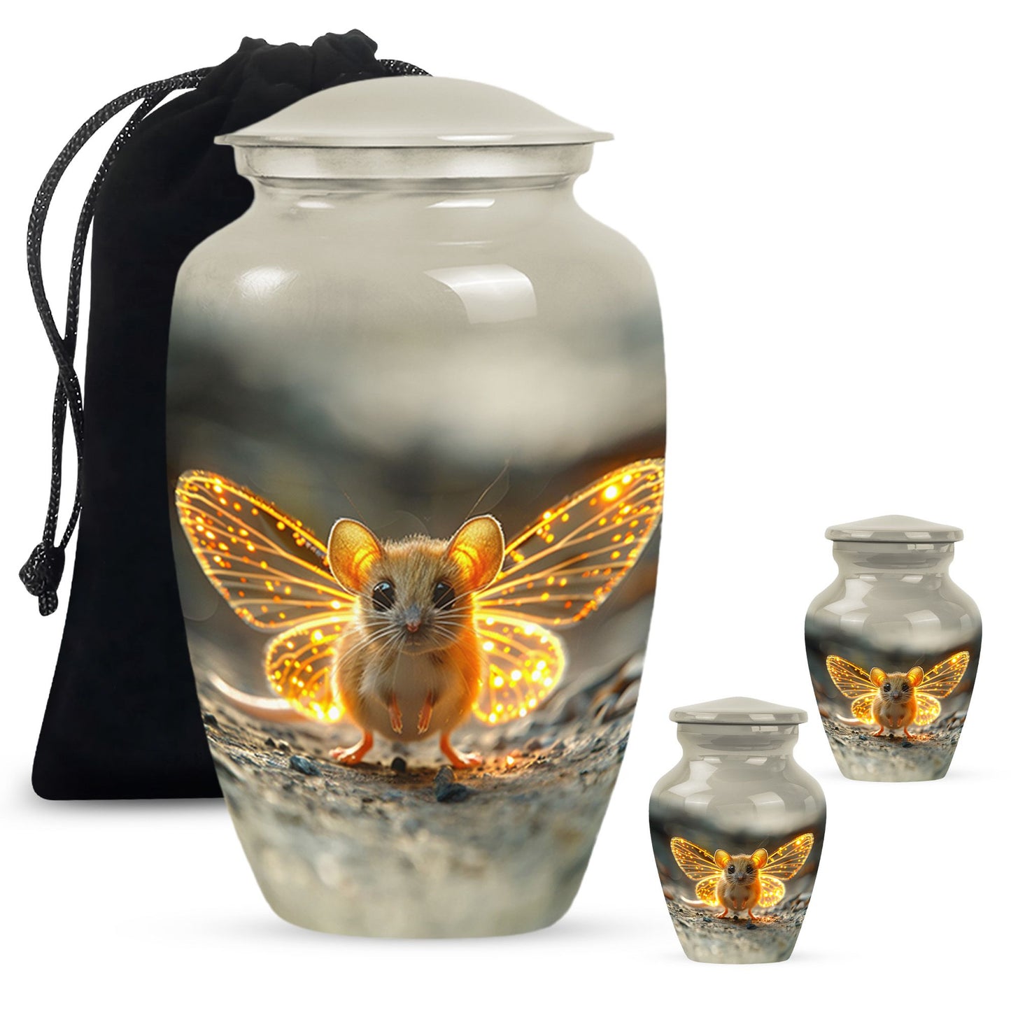 Personalized Artistic Cremation Urn for Women - 10-inch, 200 cu in - Yatskia