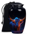 Ember Horns Yak Cremation Urn - Bull Memorial Ashes Large Urn