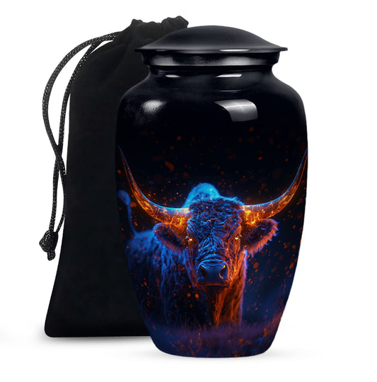 Ember Horns Yak Cremation Urn - Bull Memorial Ashes Large Urn
