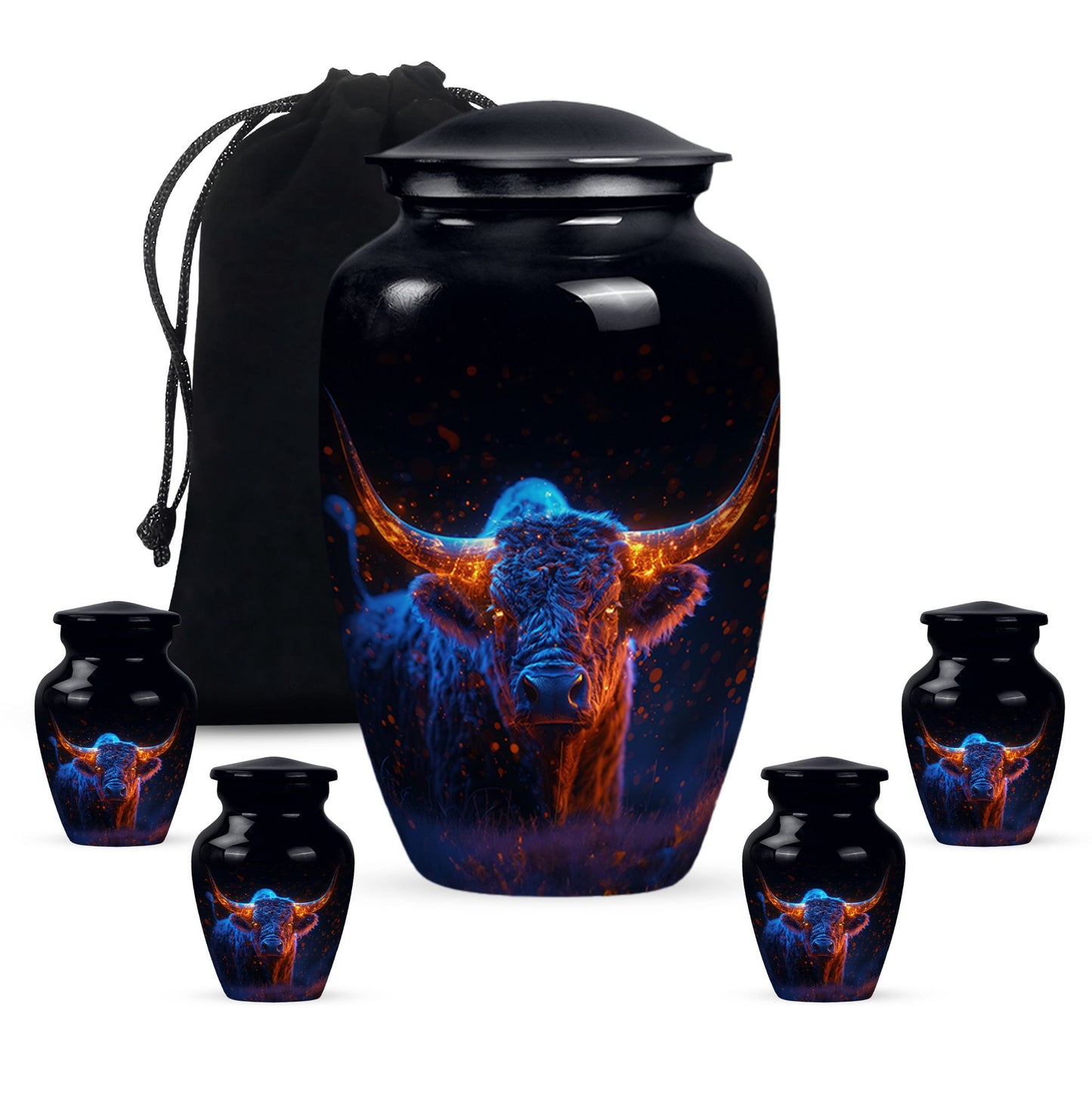 Personalized Artistic Cremation Urn for Human Ashes - 10-inch, 200 cu in - Yatskia
