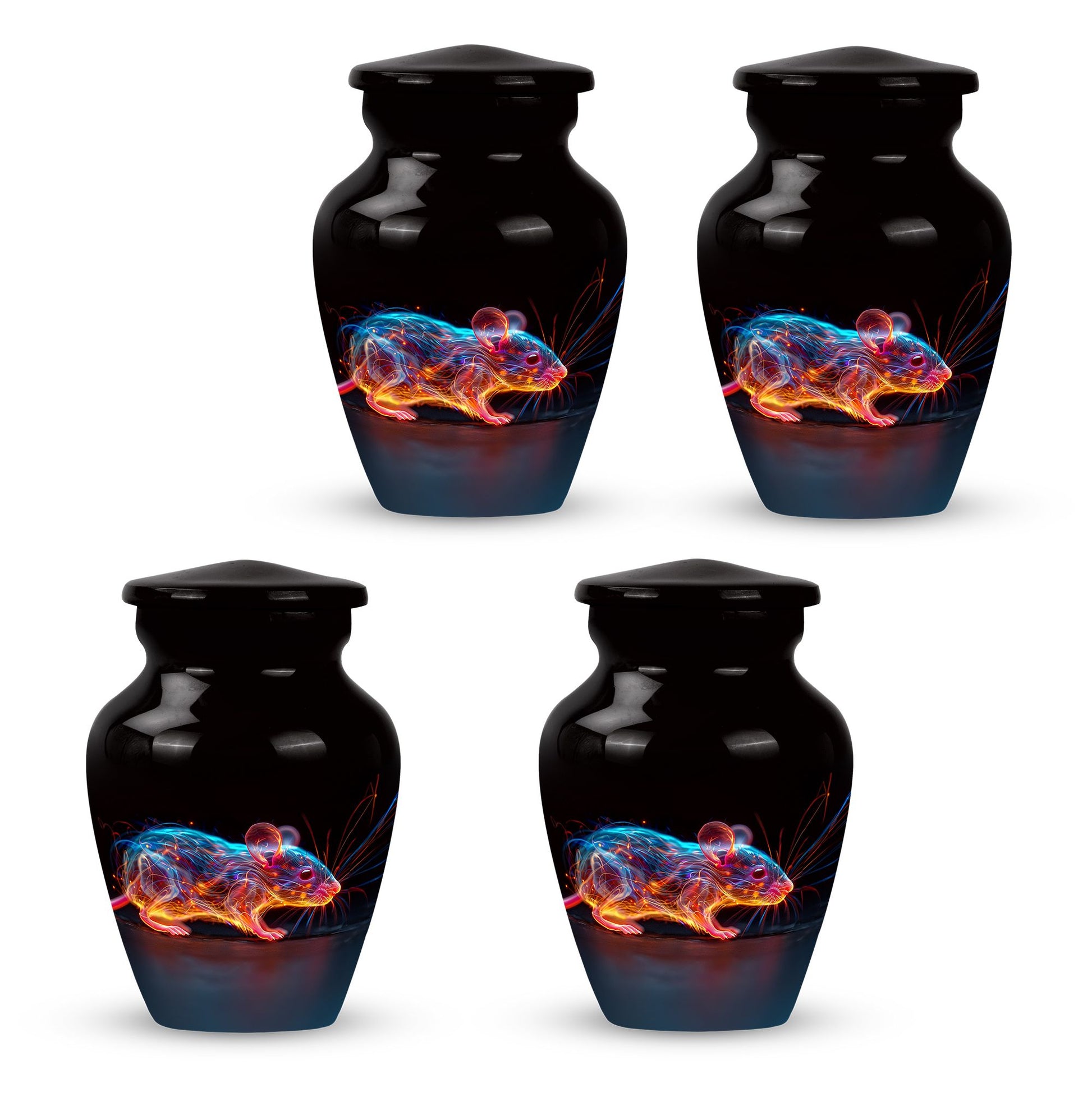 Cosmic Mouse Urn For Memorial - Rat Cremation Ashes Urn For Funeral