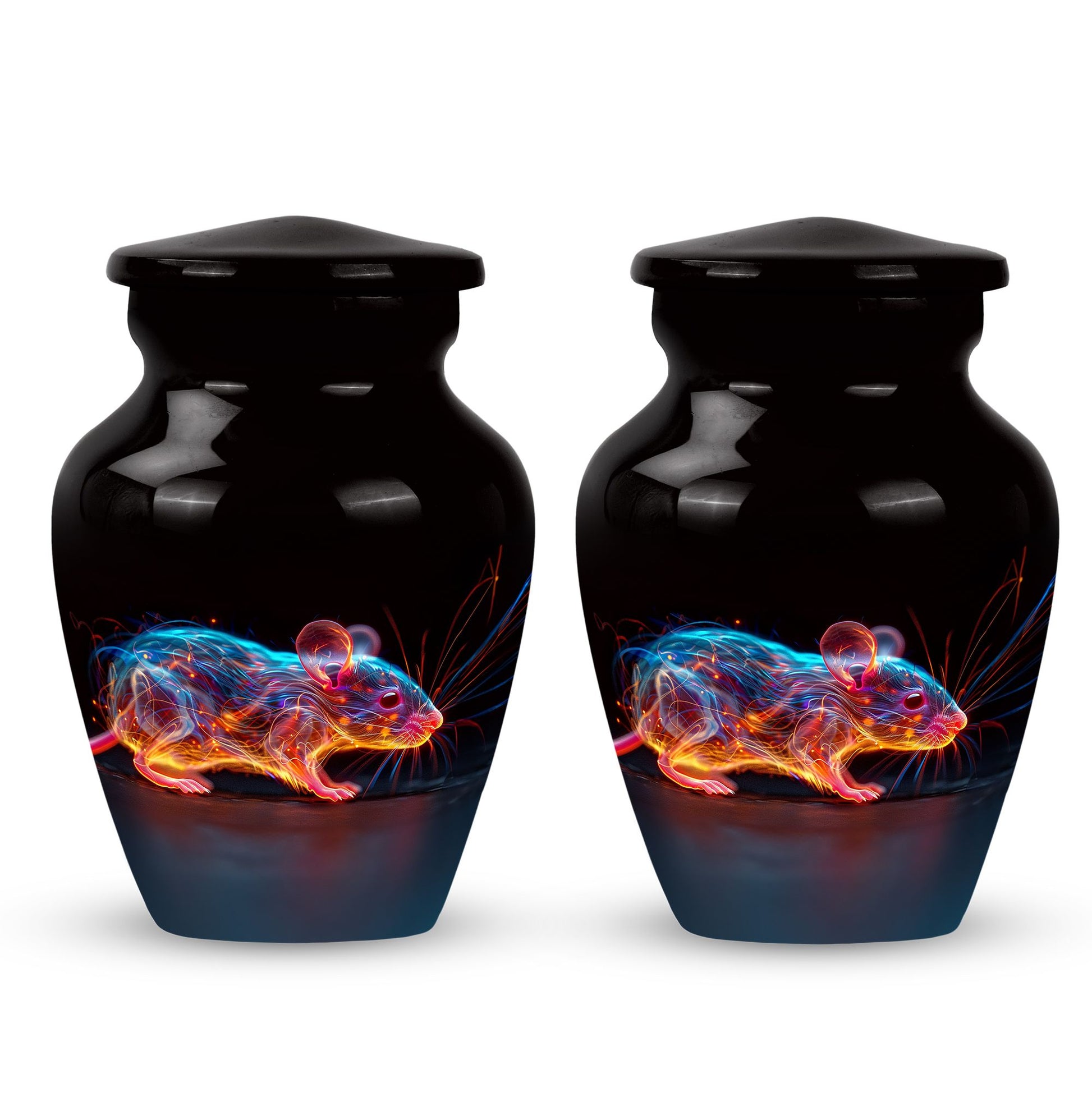 Cosmic Mouse Urn For Memorial - Rat Cremation Ashes Urn For Funeral