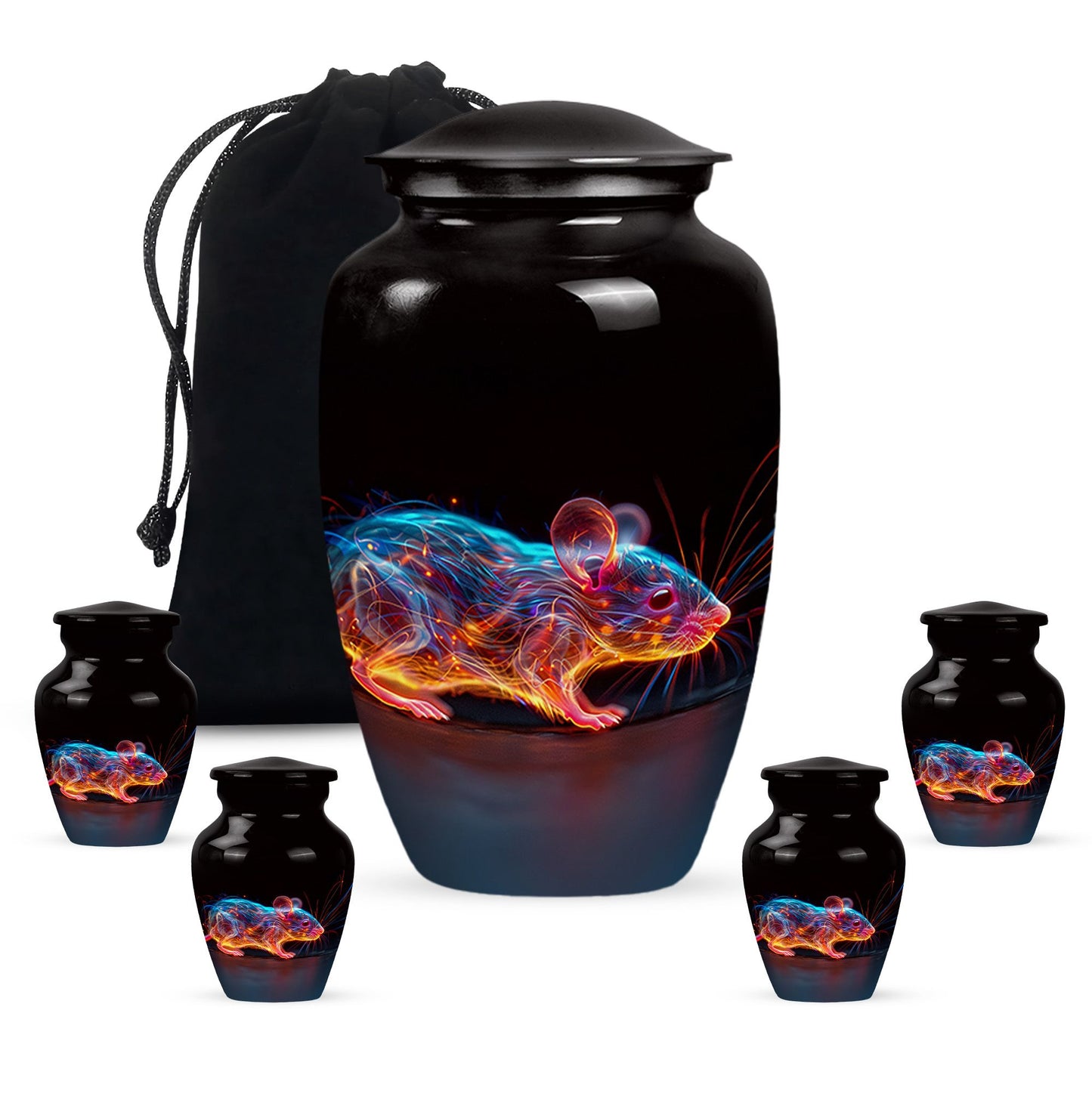Personalized Mouse Cremation Urn for Human Ashes - 10-inch, 200 cu in - Yatskia