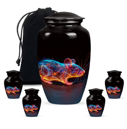 Personalized Mouse Cremation Urn for Human Ashes - 10-inch, 200 cu in - Yatskia