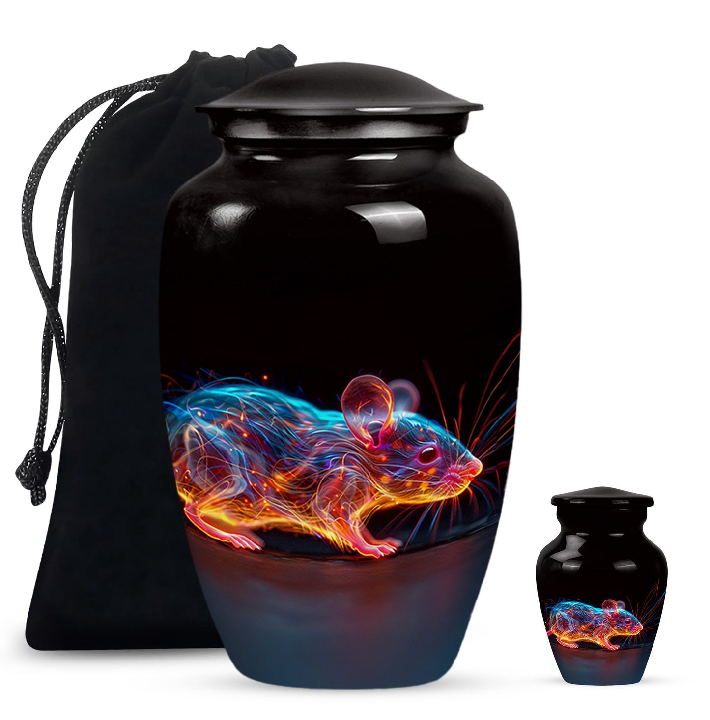 Personalized Mouse Cremation Urn for Human Ashes - 10-inch, 200 cu in - Yatskia