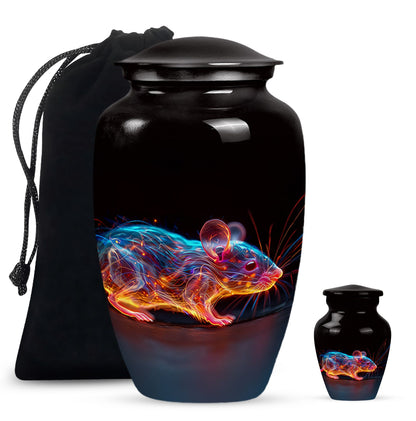 Personalized Mouse Cremation Urn for Human Ashes - 10-inch, 200 cu in - Yatskia