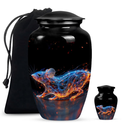Personalized Mouse Cremation Urn for Human Ashes - 10-inch, 200 cu in - Yatskia