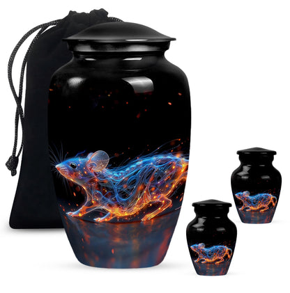 Personalized Mouse Cremation Urn for Human Ashes - 10-inch, 200 cu in - Yatskia