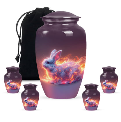 Personalized Rabbit Cremation Urn for Pet Ashes - 10-inch, 200 cu in - Yatskia