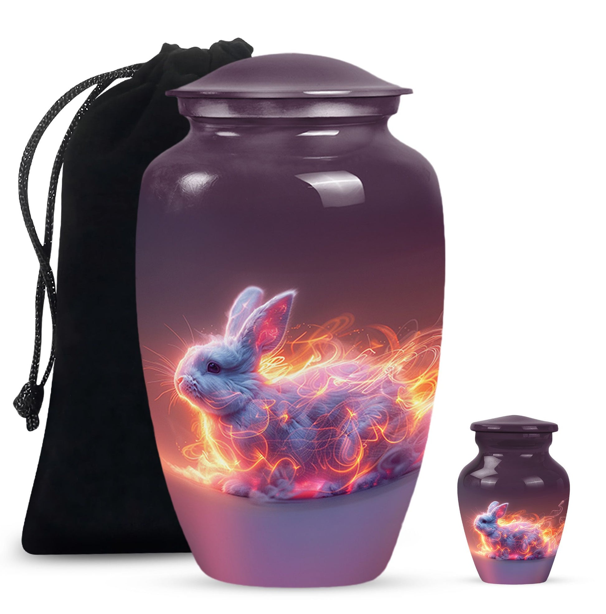 Fiery Bunny Rabbit Urn For Cremation - Fierce Bunny Urn For Ashes