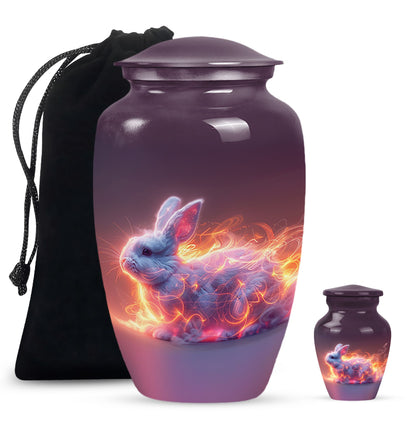 Personalized Rabbit Cremation Urn for Pet Ashes - 10-inch, 200 cu in - Yatskia