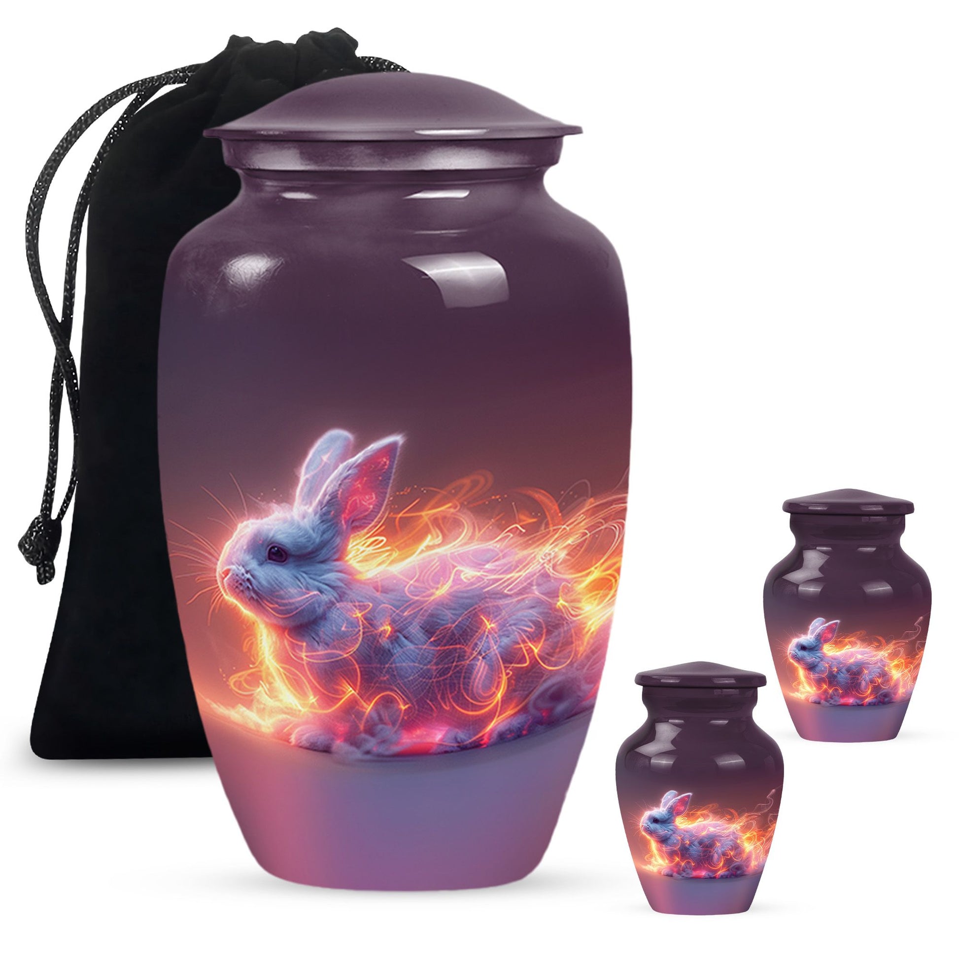 Fiery Bunny Rabbit Urn For Cremation - Fierce Bunny Urn For Ashes