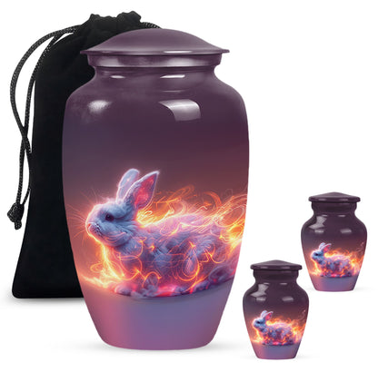 Personalized Rabbit Cremation Urn for Pet Ashes - 10-inch, 200 cu in - Yatskia