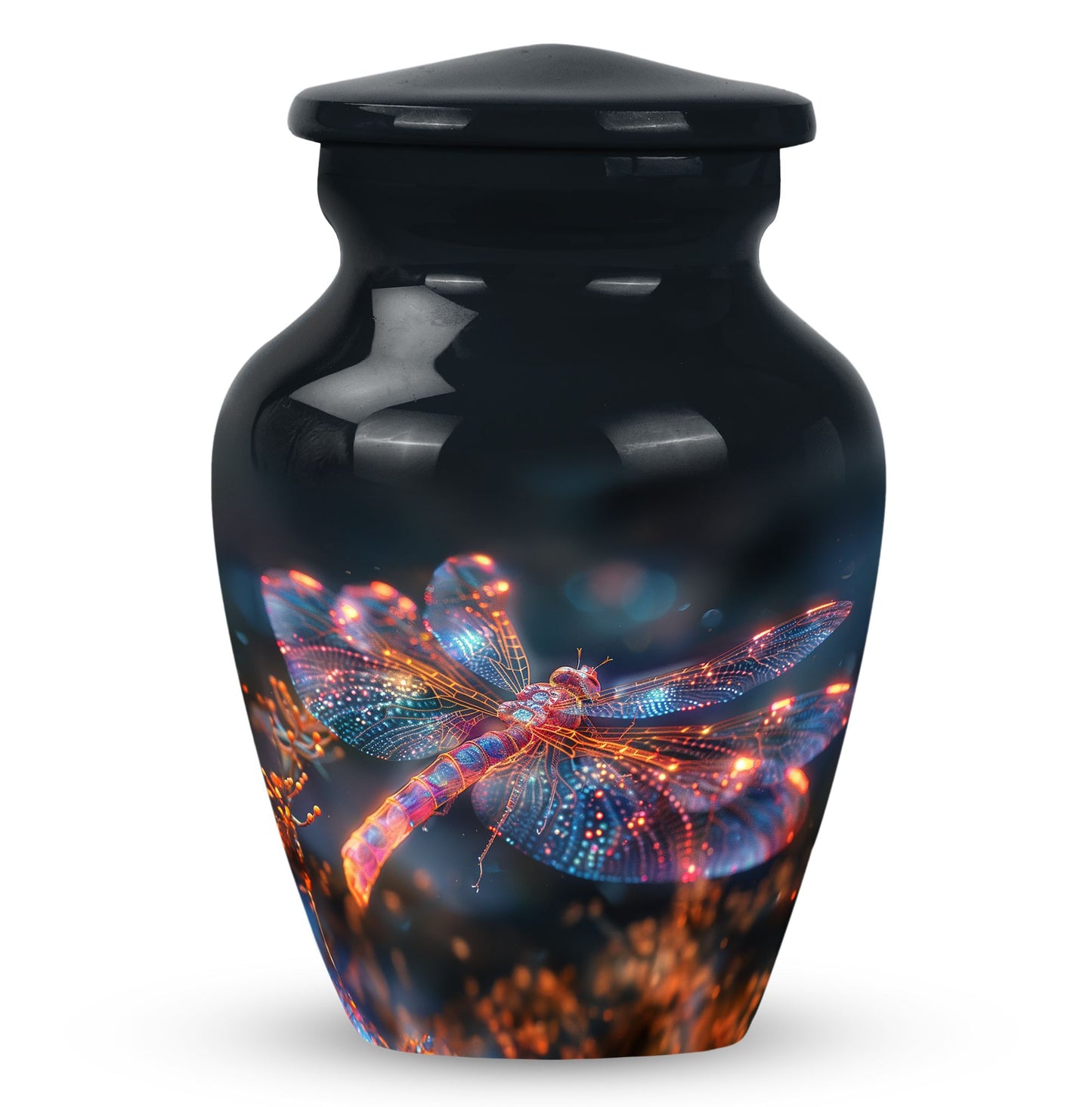 Personalized Dragonfly Keepsake Urn for Human Ashes - 10-inch, 200 cu in - Yatskia