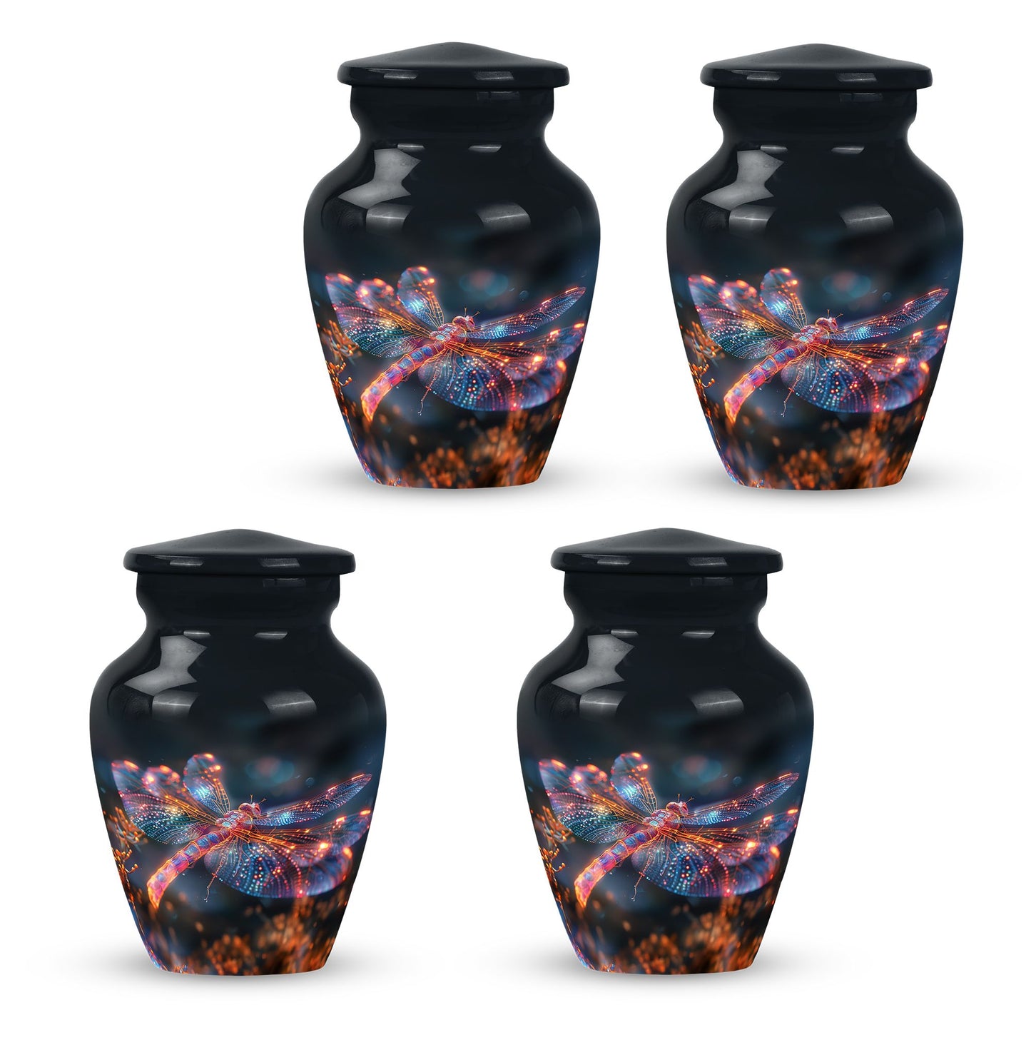 Personalized Dragonfly Keepsake Urn for Human Ashes - 10-inch, 200 cu in - Yatskia