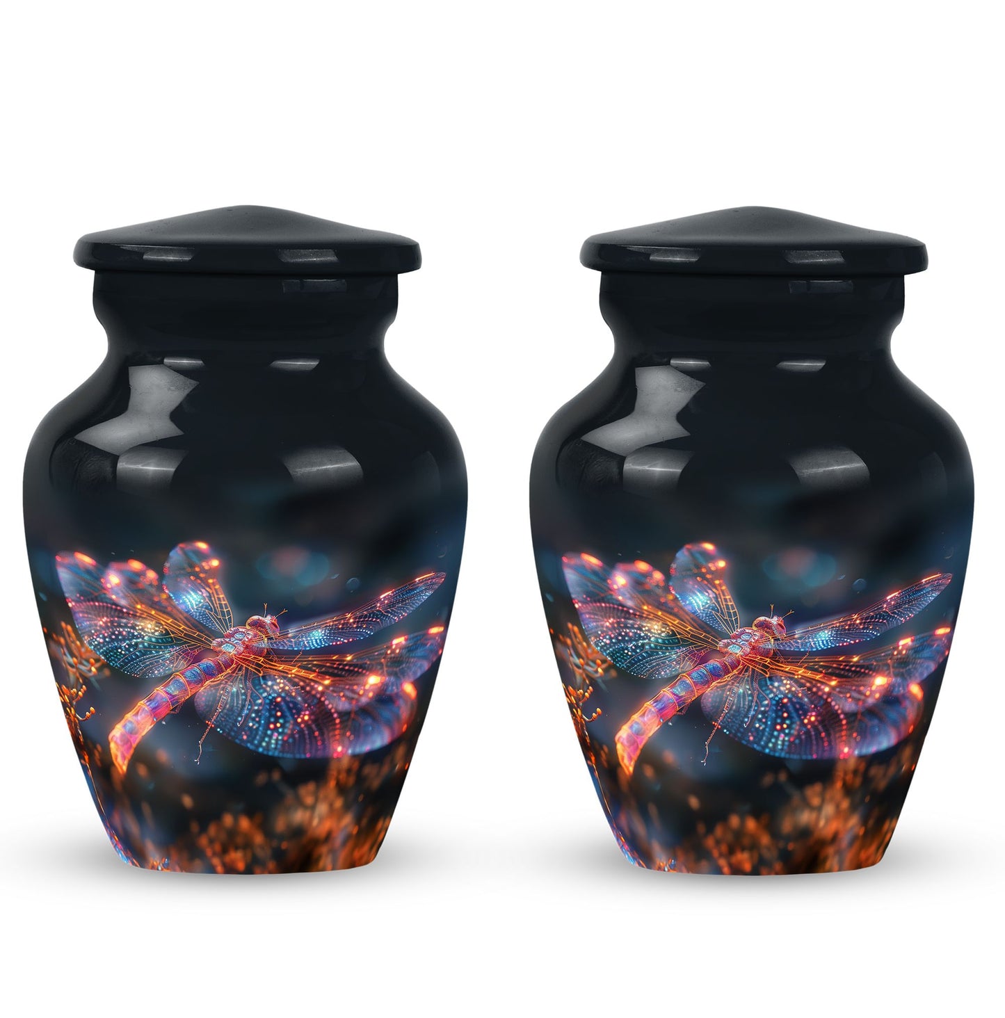 Personalized Dragonfly Keepsake Urn for Human Ashes - 10-inch, 200 cu in - Yatskia