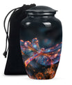 Fiery Dragonfly Keepsake For Ashes - Dragonfly Large Memorial Urn