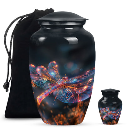 Personalized Dragonfly Keepsake Urn for Human Ashes - 10-inch, 200 cu in - Yatskia