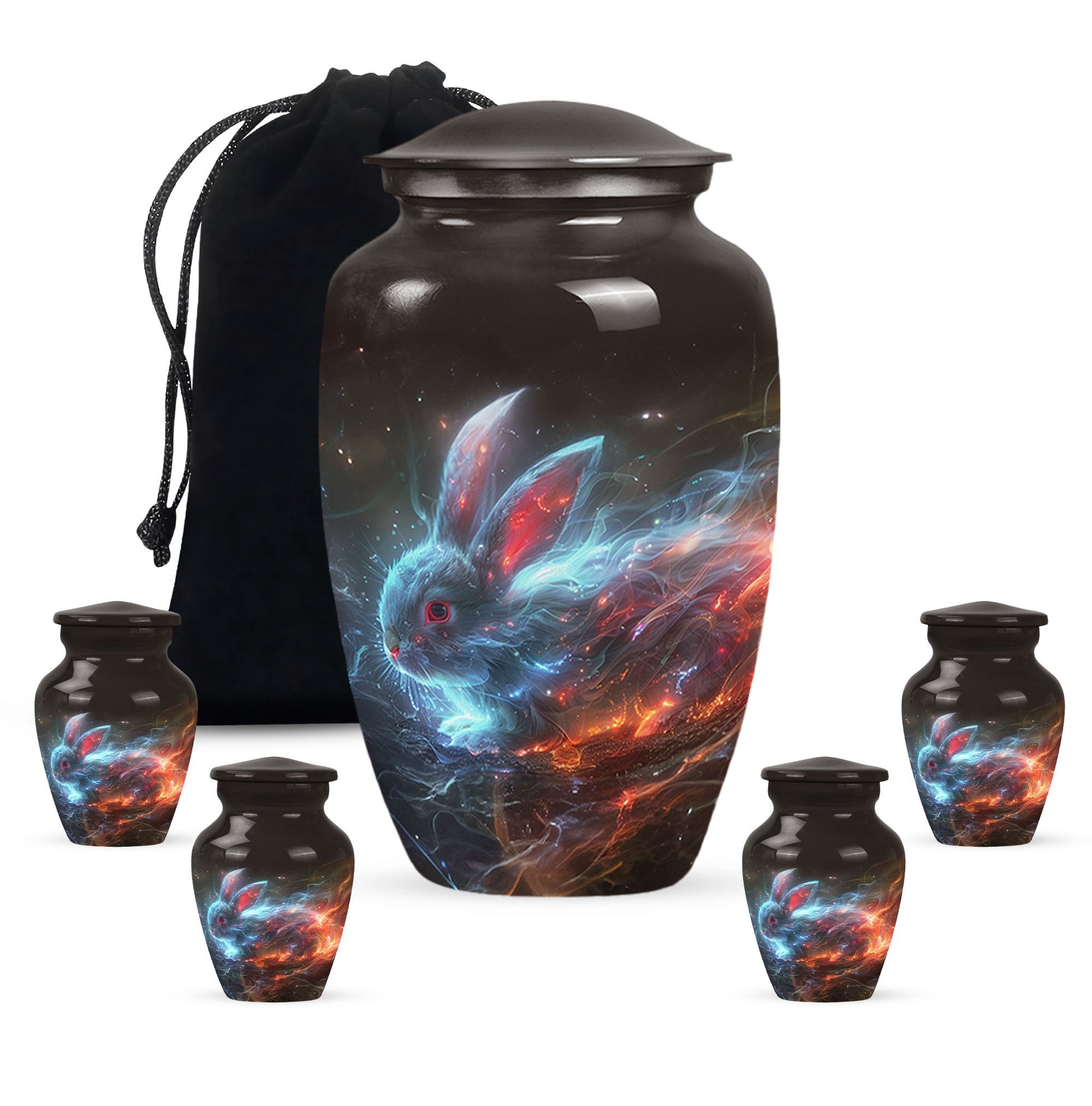 Nebula Blazing Rabbit Urn - Rabbit Cremation Urn For Men & Women