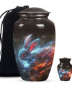 Nebula Blazing Rabbit Urn - Rabbit Cremation Urn For Men & Women